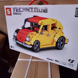 لگو تکنیک ماشین کلاسیک مدل SEMBO Blocks MOC Car Building Bricks H Tech Famous Vehicle_اسباب بازی